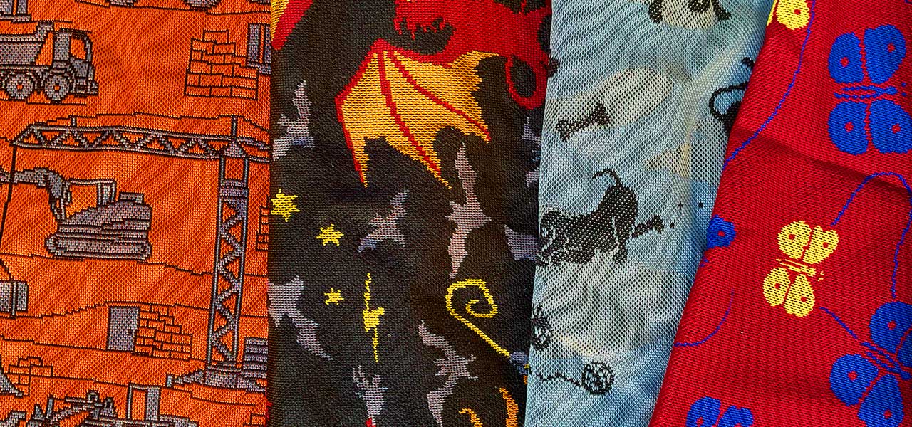 Stoffdesign und Ausmusterung von Webstoffen